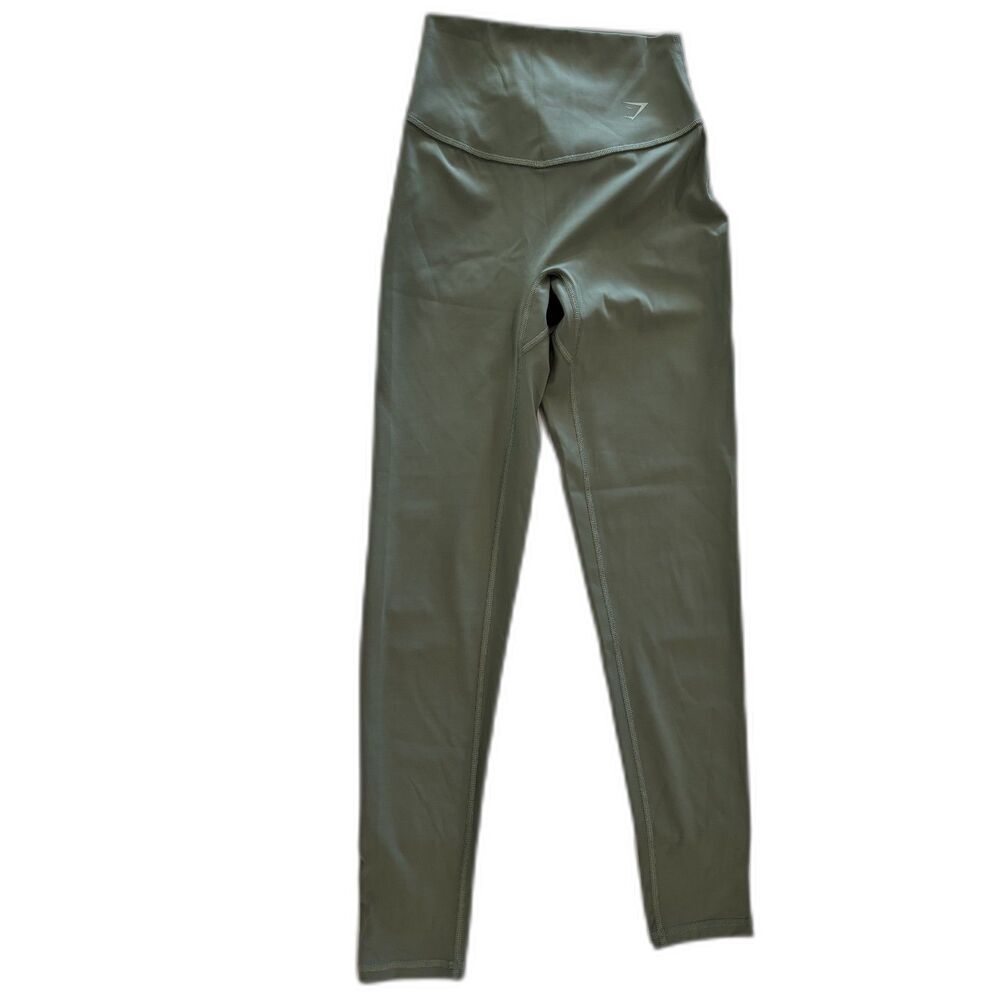 Gymshark High Waisted Leggings Womens Green Seamless Compression XS/S